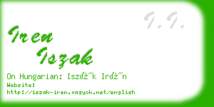 iren iszak business card